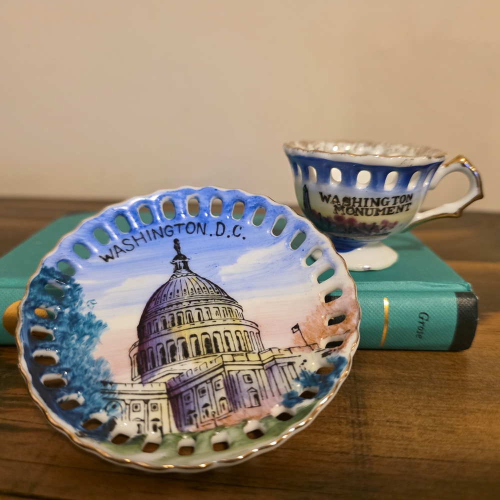 Washington D.C. Souvenir Plate and Cup Set